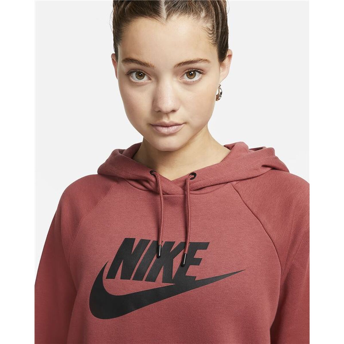 Women’s Hoodie Nike Essential Crimson Red-3