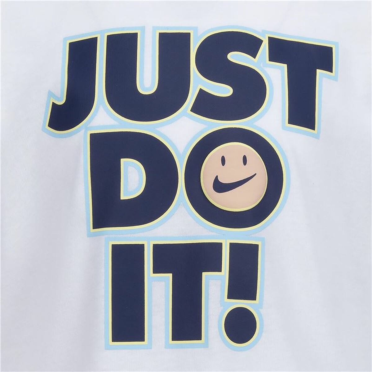 Children’s Short Sleeve T-Shirt Nike Smiley Just do it Ss White-3
