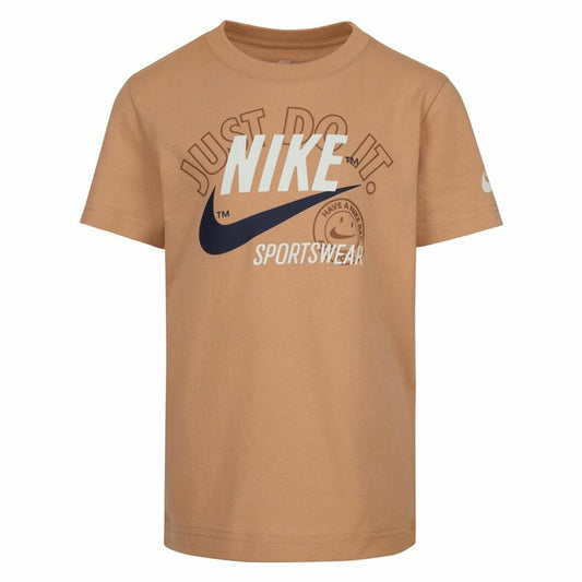 Children’s Short Sleeve T-Shirt Nike Retro Ss Beige-0