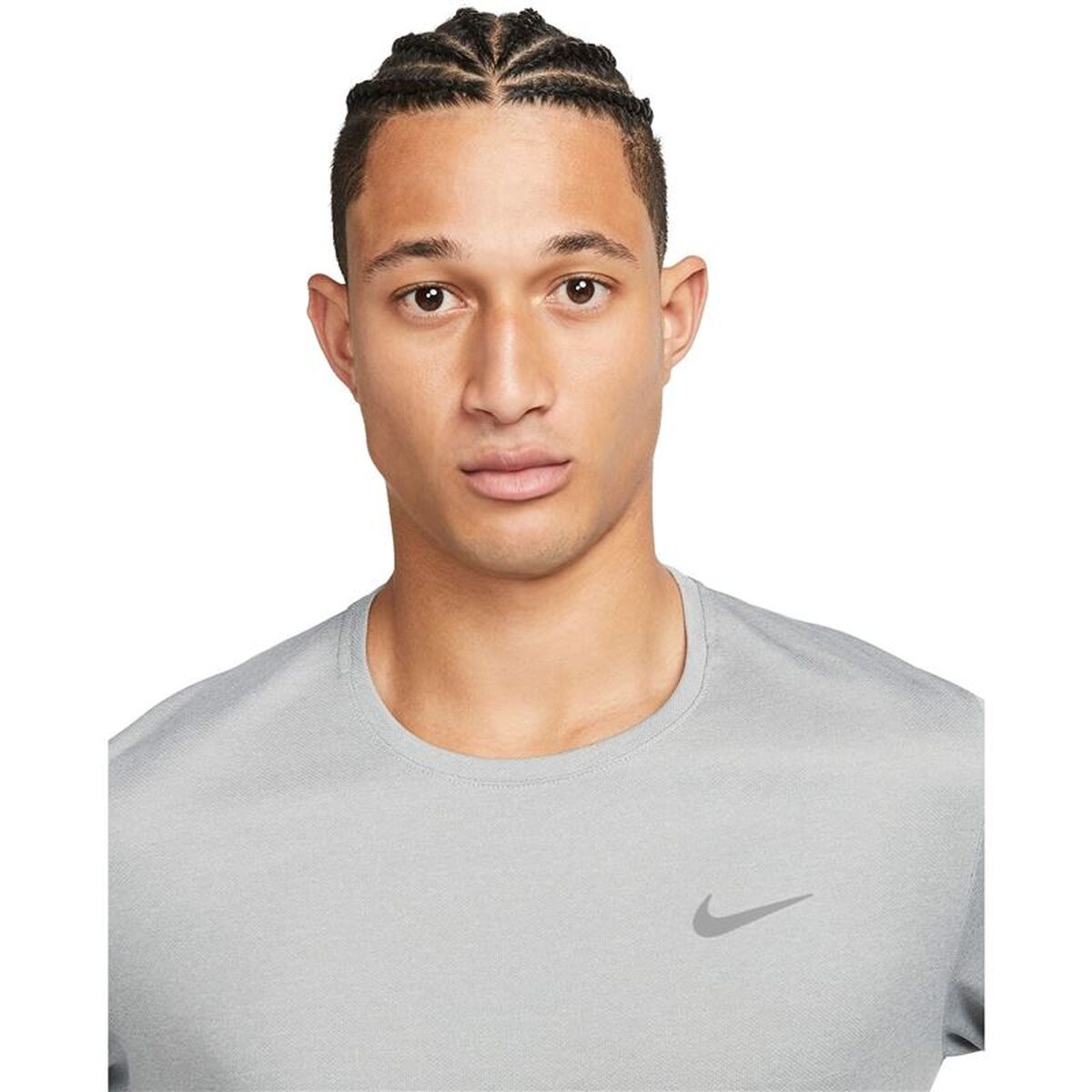 Men’s Long Sleeve T-Shirt Nike Dri-Fit Uv Miler Long-Sl Grey-5