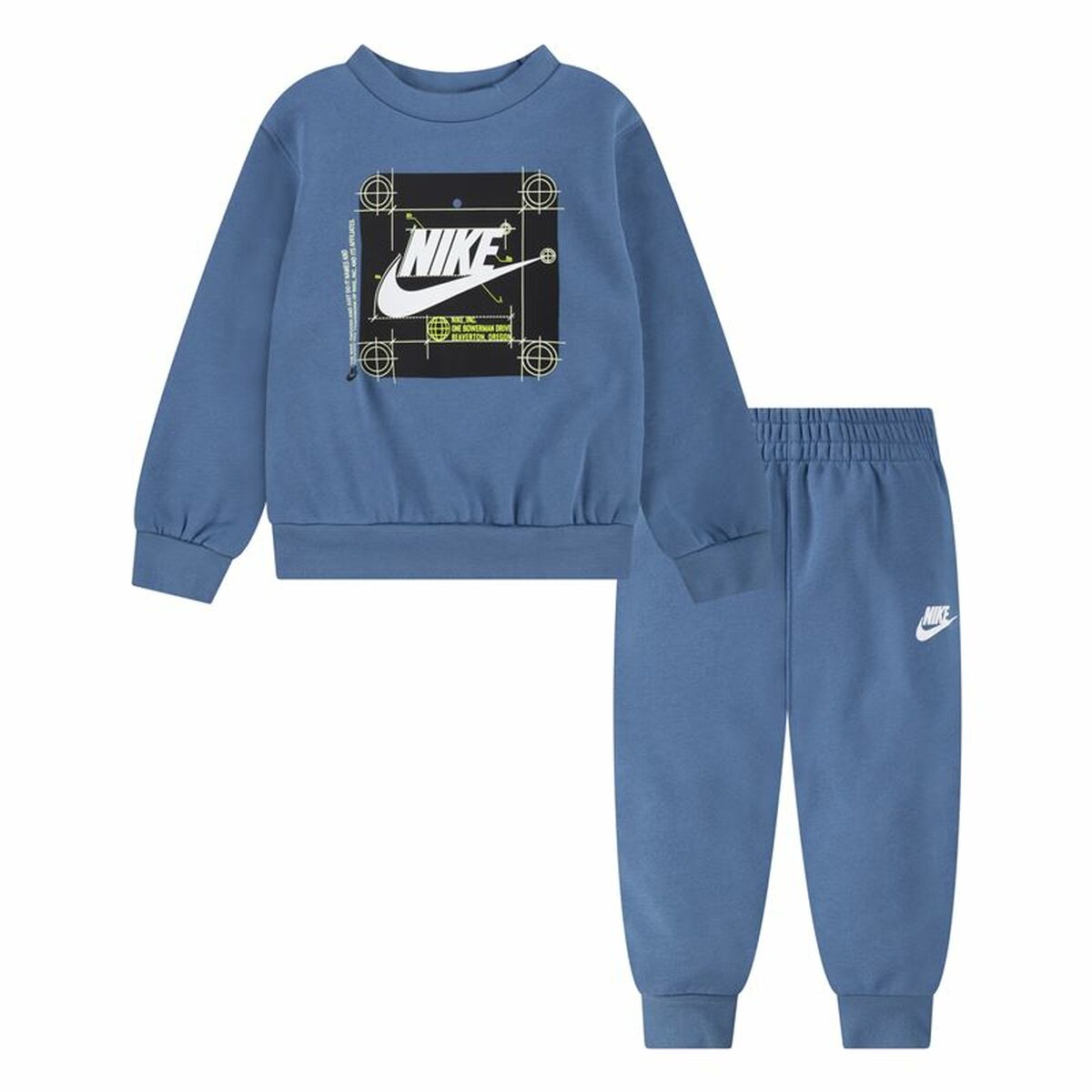 Children's Sports Outfit Nike Nkb Nsw Future Utility Crew Blue-0