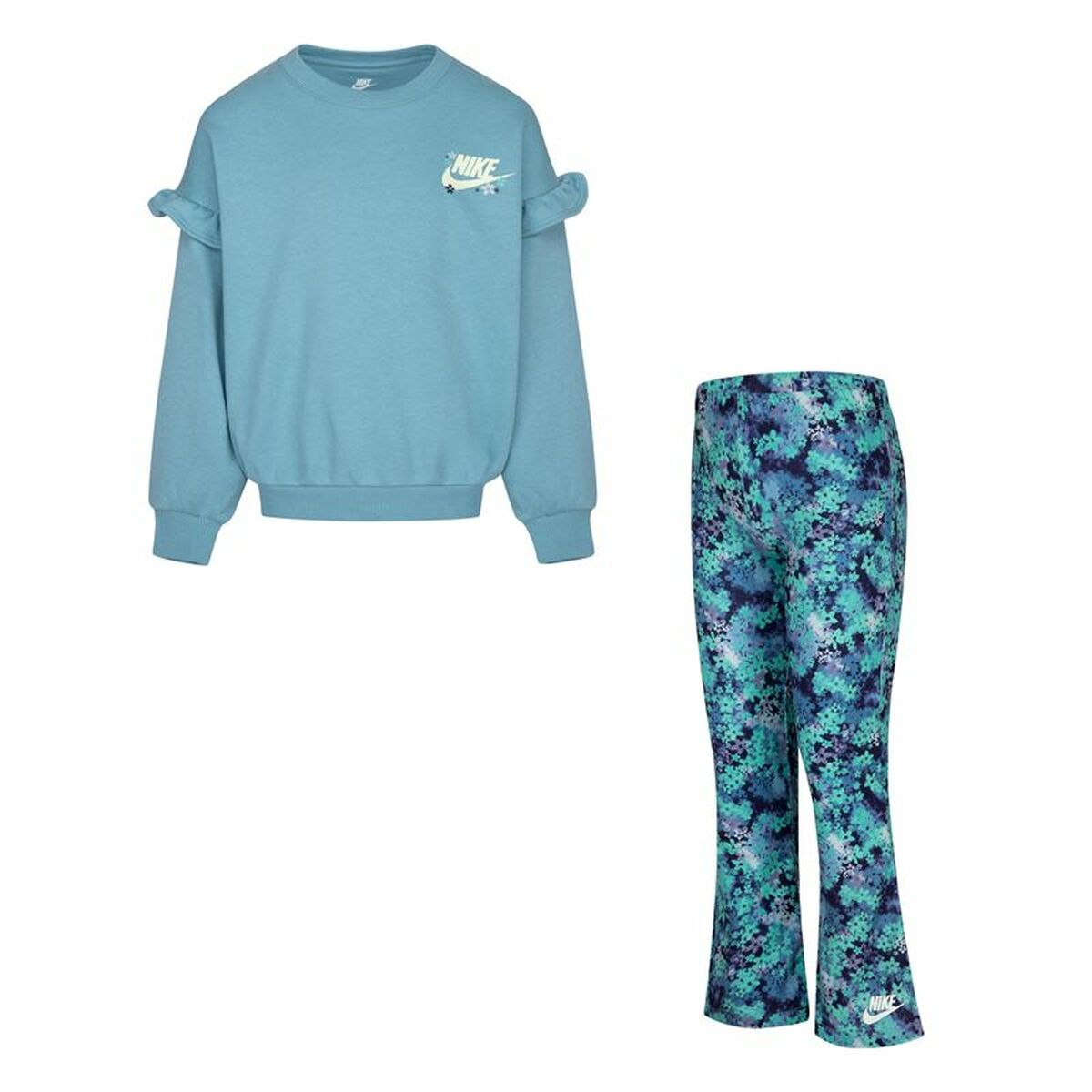 Children's Sports Outfit Nike Fresh Cut Dolman Ruffle Blue