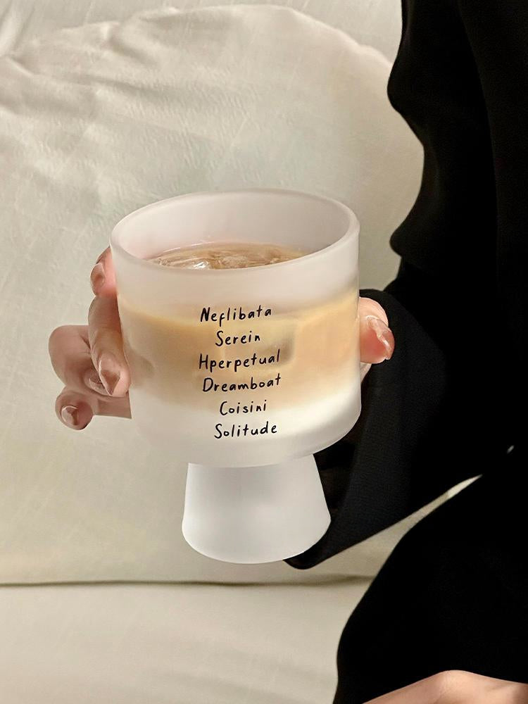 Letters Glass Coffee Cup-2