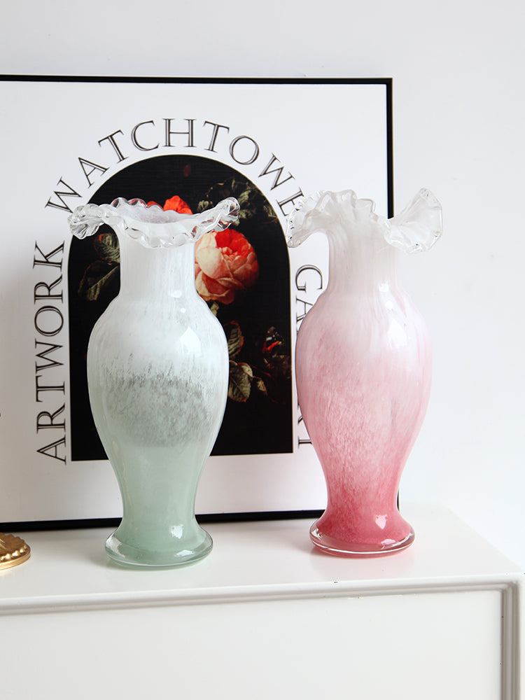 Vintage French Style Glass Vase-4