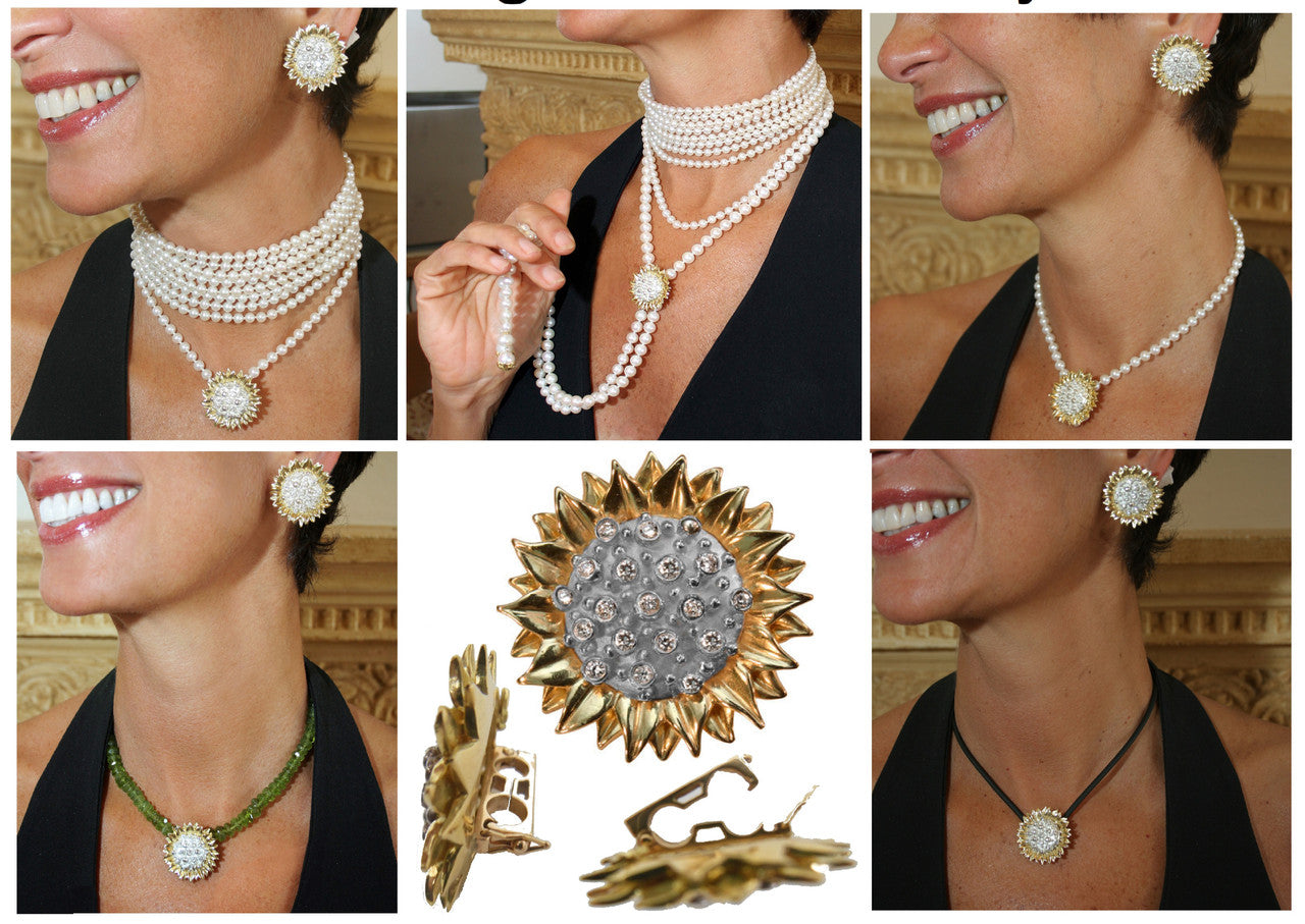 Pearl Lariat- Flower Cap tips in 18K Gold-7