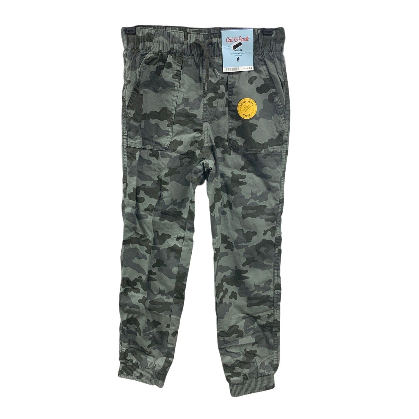NWT New Cat & Jack Boys Size 16 Reinforced Knee Fully Lined Camo Jogger Pants
