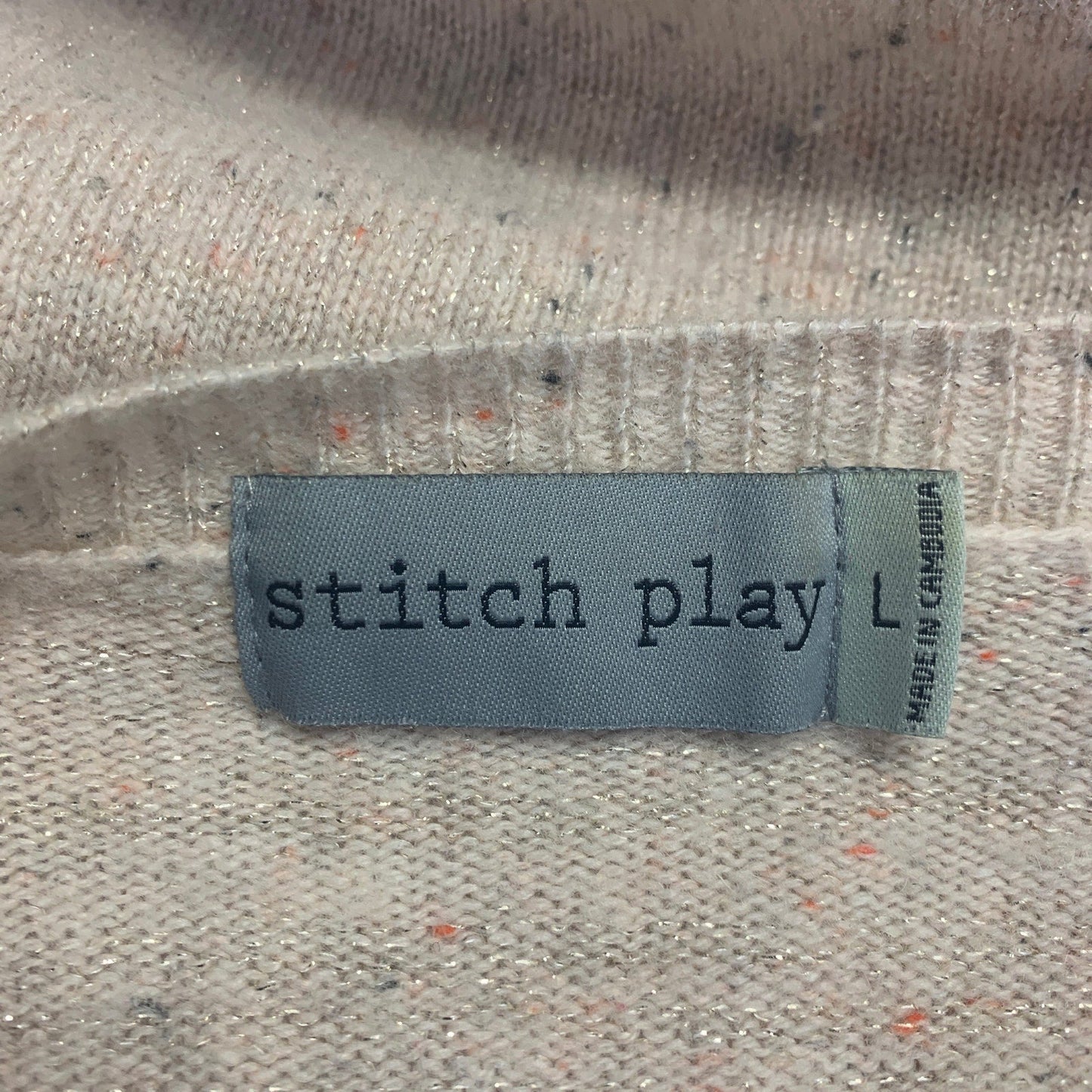 Stitch Play Womens Large Wool Blend Button Up Long Sleeve Cardigan Sweater