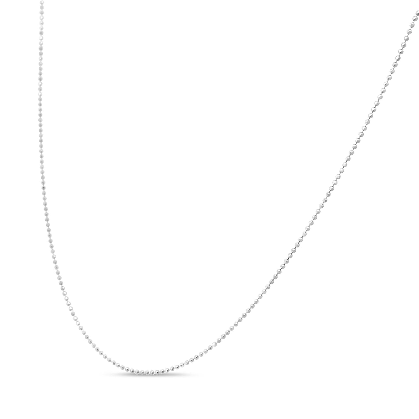 .925 Sterling Silver 0.7mm Slim and Dainty Unisex 18" Inch Ball Bead Chain Necklace-3
