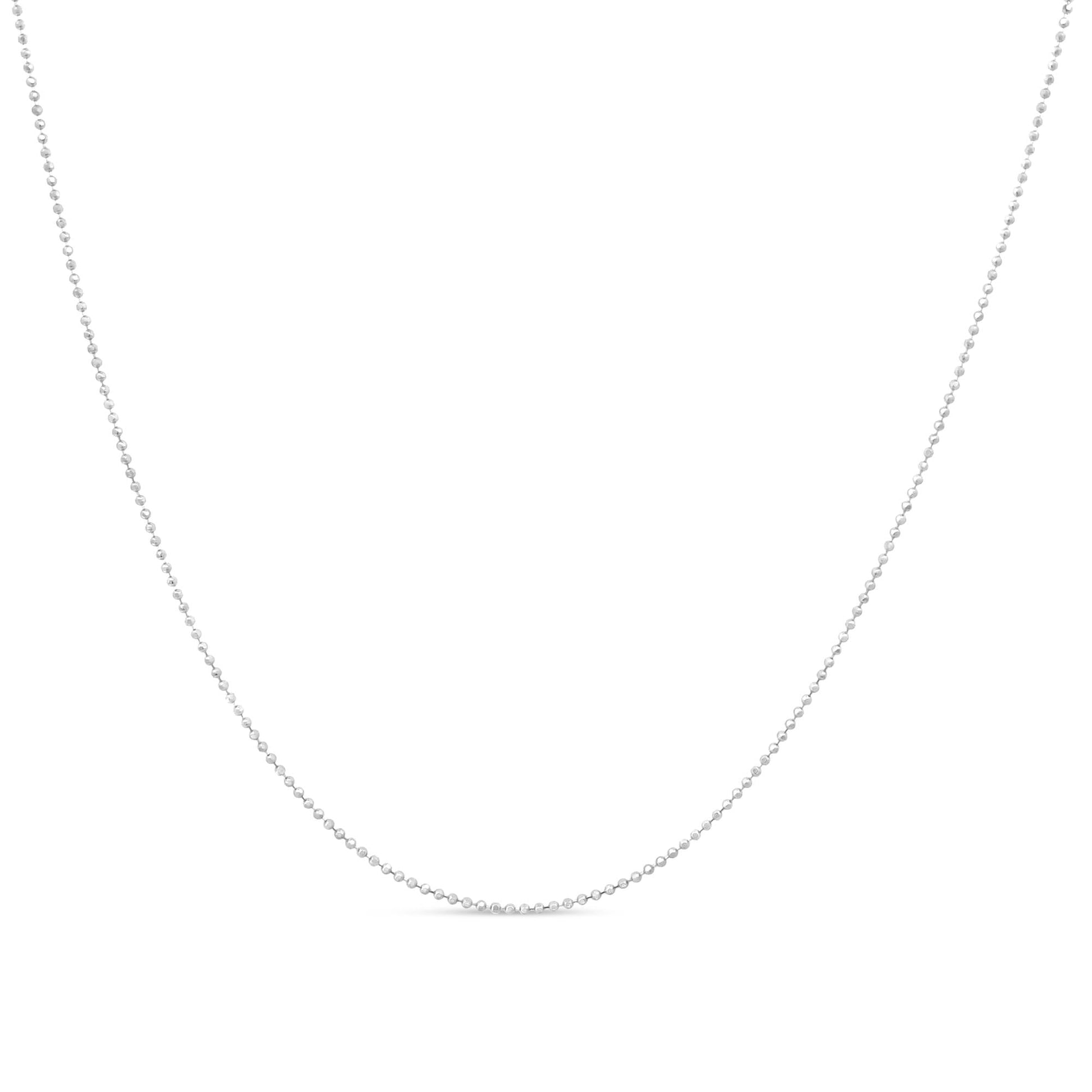 .925 Sterling Silver 0.7mm Slim and Dainty Unisex 18" Inch Ball Bead Chain Necklace-4
