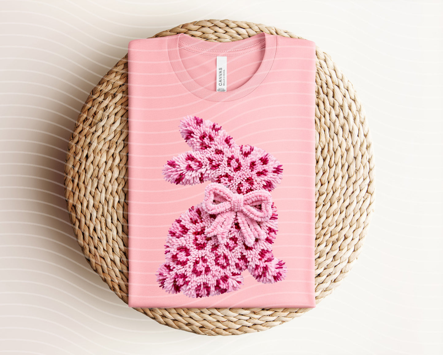Fluffy Leopard Bunny Graphic Tee