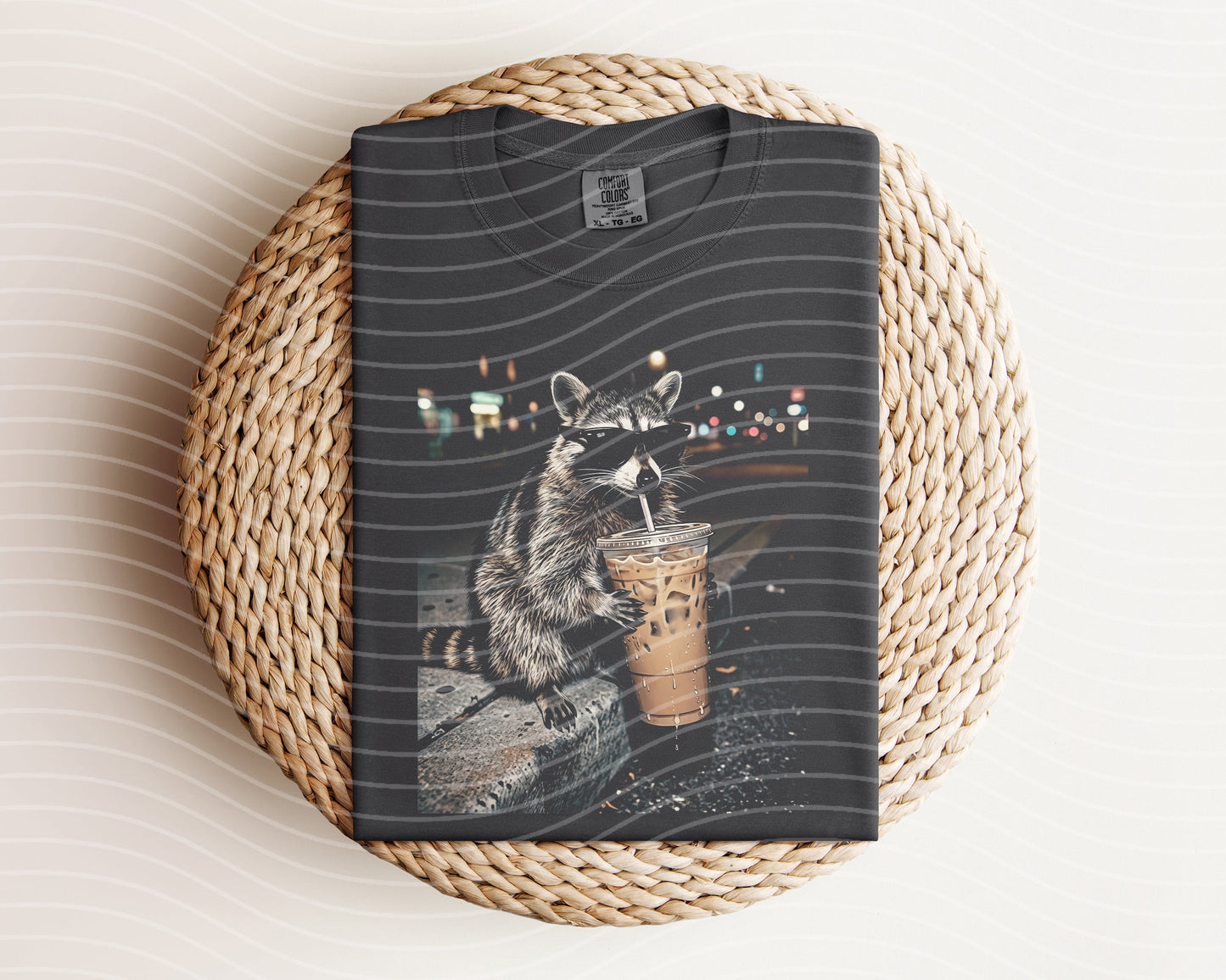 Iced Coffee Raccoon Graphic Tee