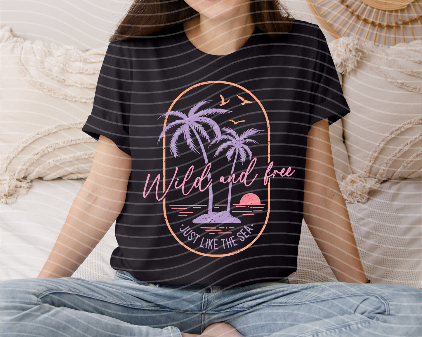 Wild and Free Just Like the Sea Graphic Tee