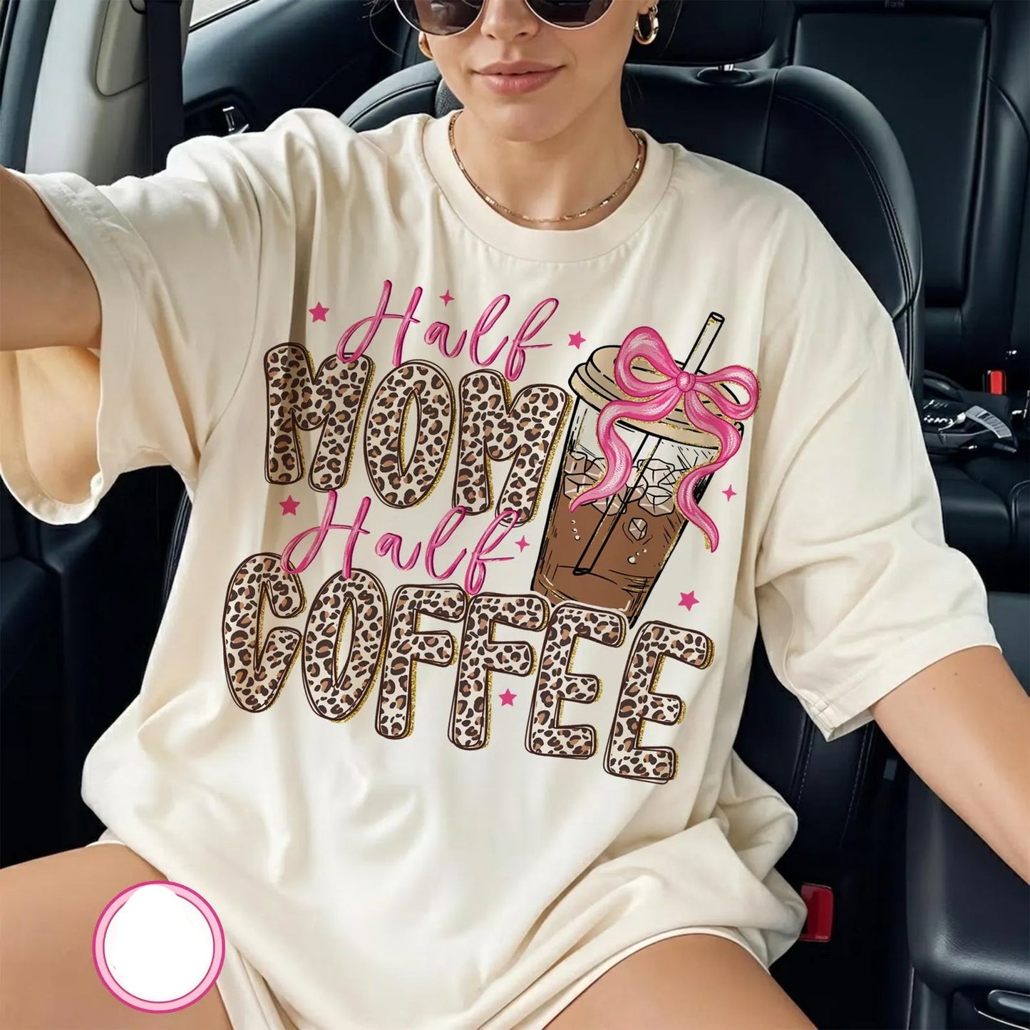 Half Mom Half Coffee Graphic Tee