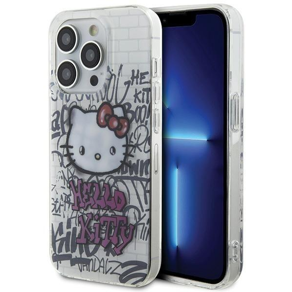 Zadní Kryt Hello Kitty pro Apple iPhone 15 Pro Hello Kitty bílé pohádky (HKHCP15LHDGPHT)-0