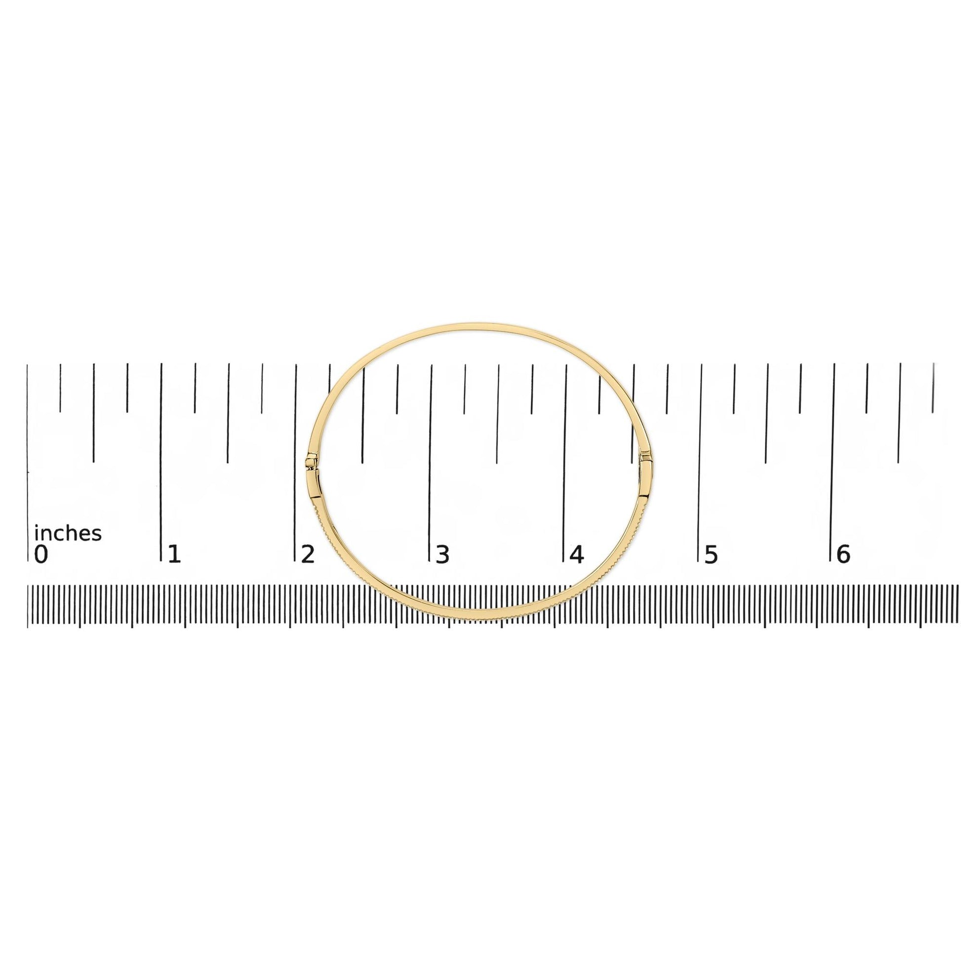 14K Yellow Gold 1/3 Cttw Diamond Half Eternity Bangle Bracelet (I-J Color, I2-I3 Clarity) - 7.75" Inches-4