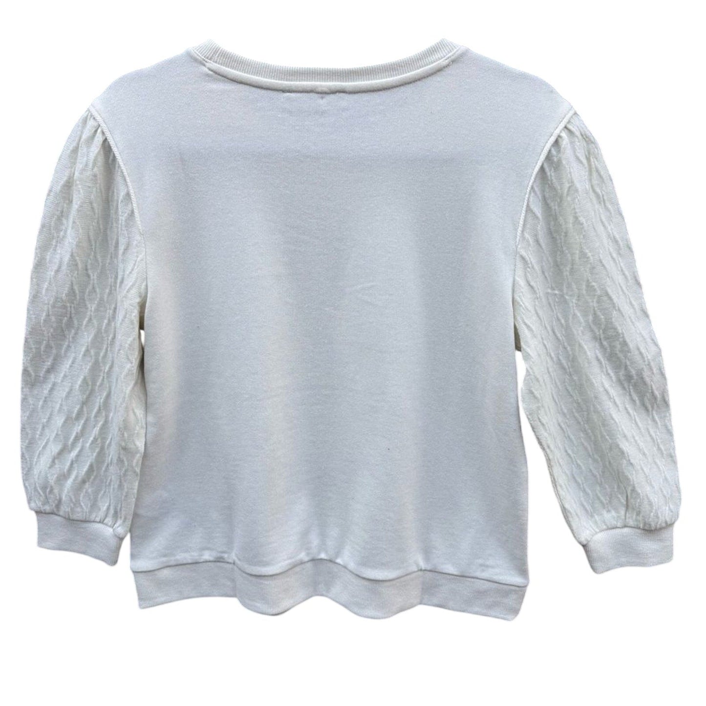 NWT New Nautica Jeans Womens Medium Ivory Long Sleeve Crew Neck Sweatshirt
