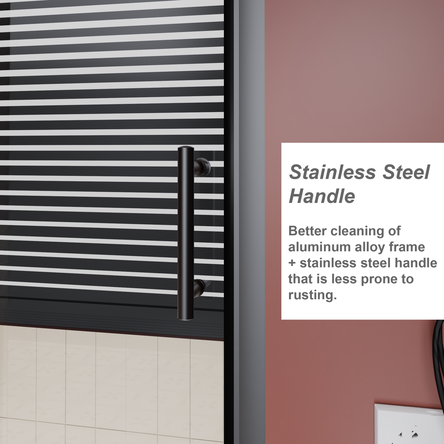 60" W x 62" H Single Sliding Shower Door for Bathtub