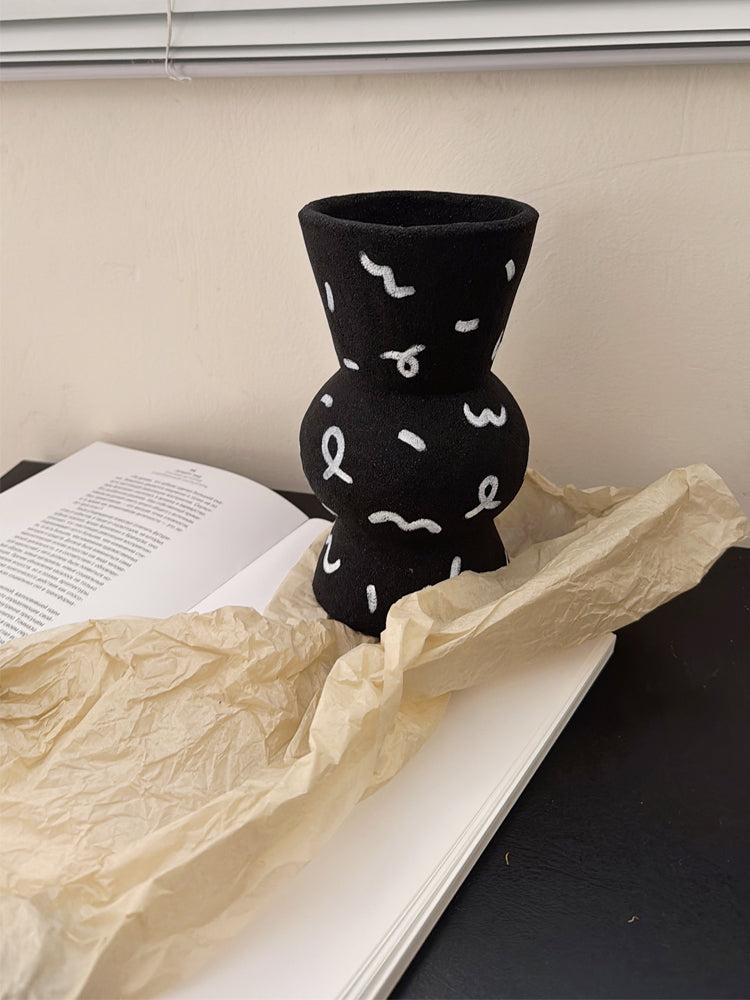 Hand-Painted Rustic Ceramic Vase-2