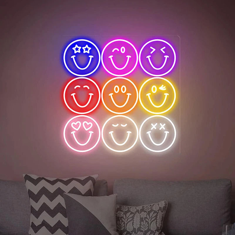 Happy Face Led Neon Sign-1