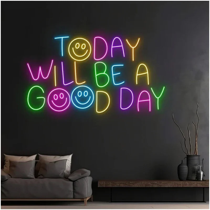 Good Day Smile Face Neon Sign-1