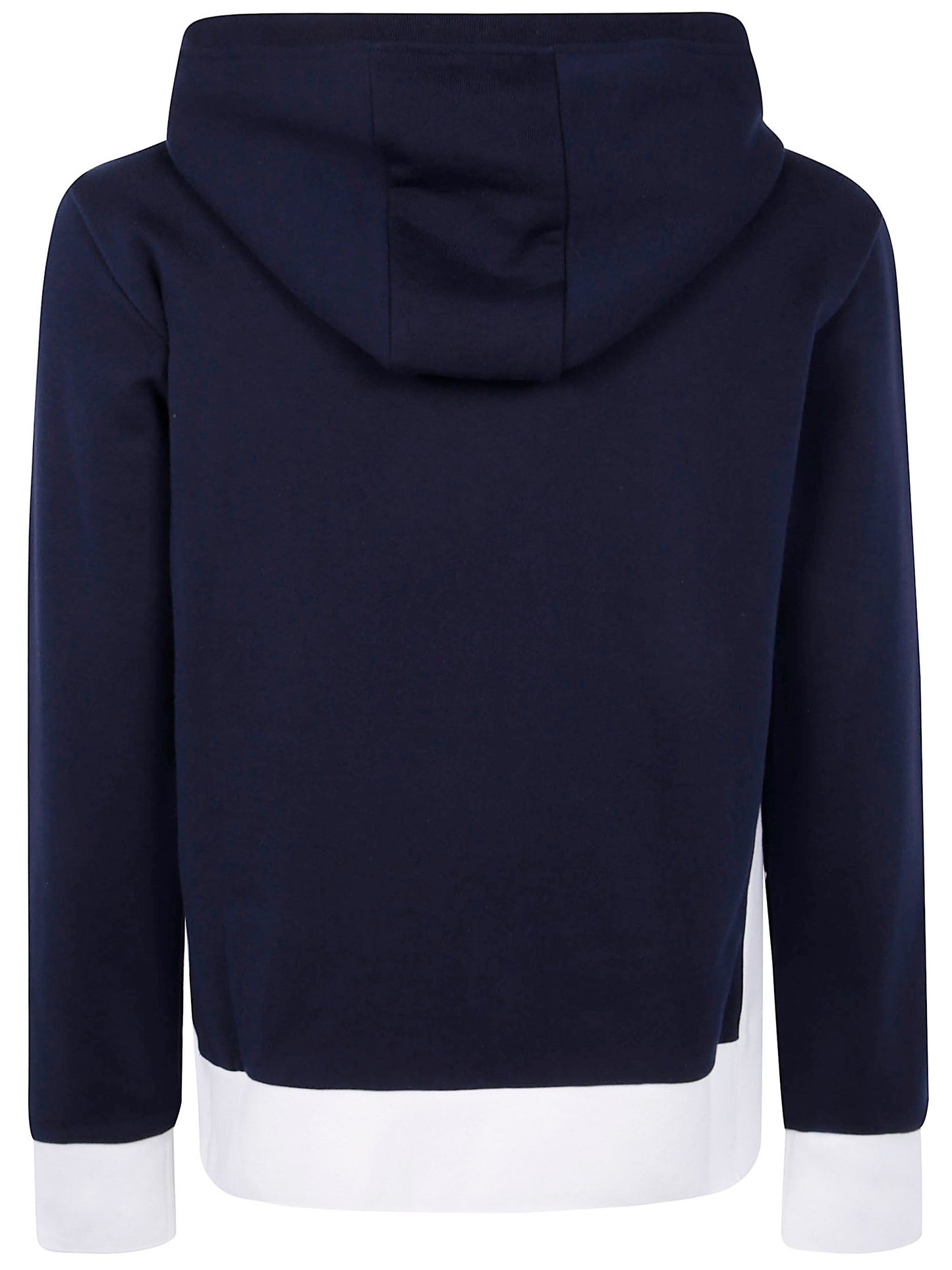 Thom Browne Men Zip Up Hoodie With Engineered 4 Bar In Color Blocked Solid Classic Loopback Jersey