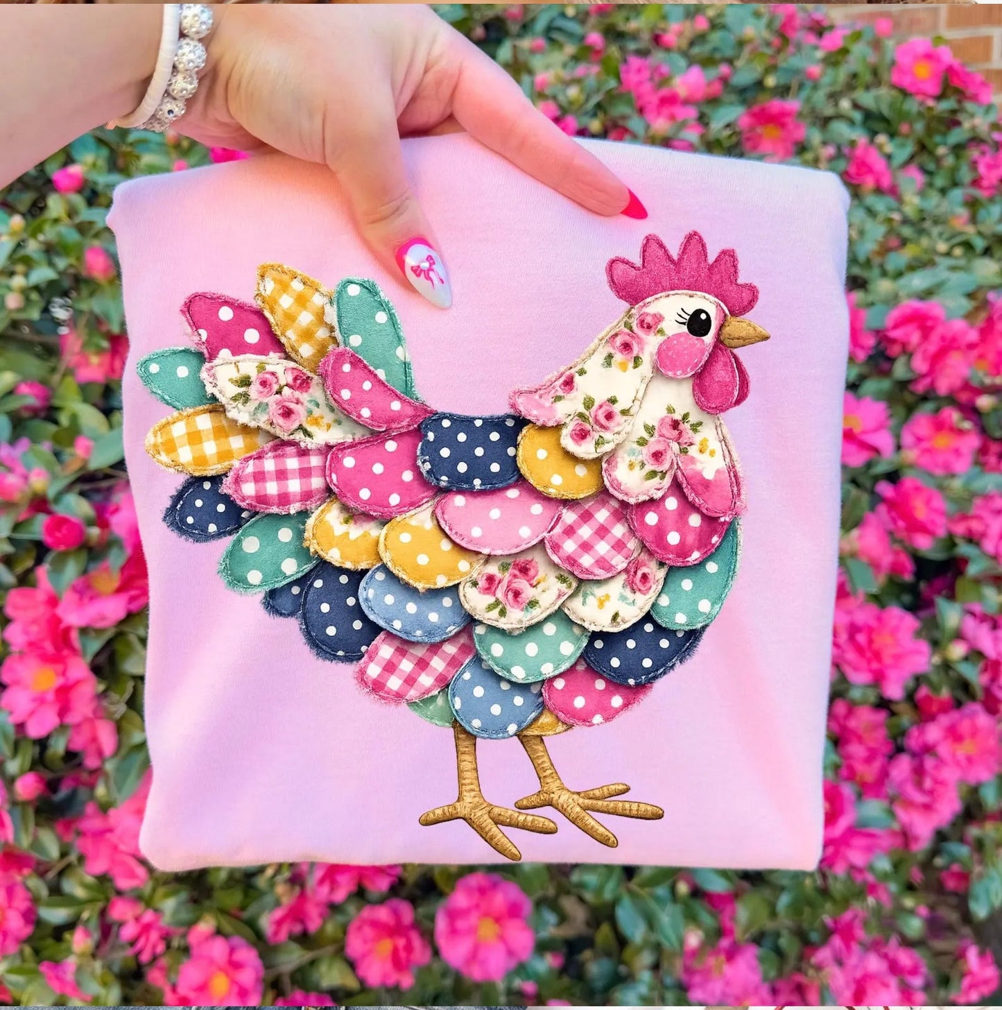 Patchwork Hen Graphic Tee
