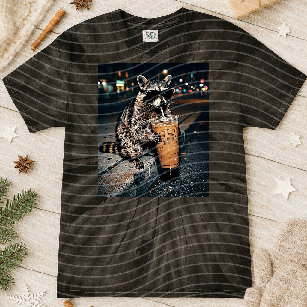 Iced Coffee Raccoon Graphic Tee