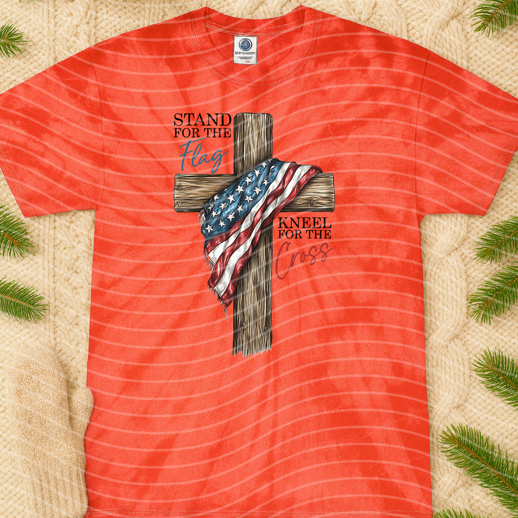 Stand for the Flag Kneel for the Cross Graphic Tee
