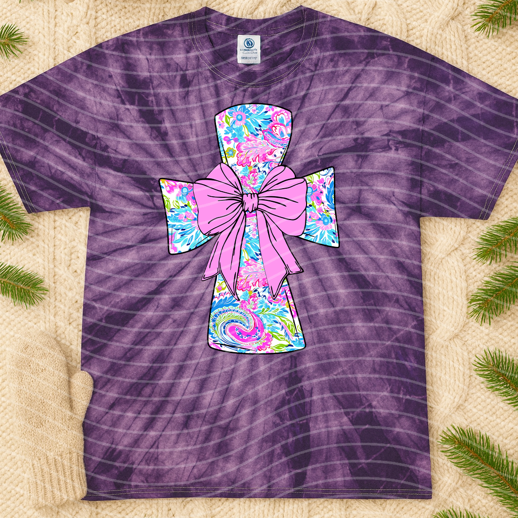 Floral Cross Graphic Tee