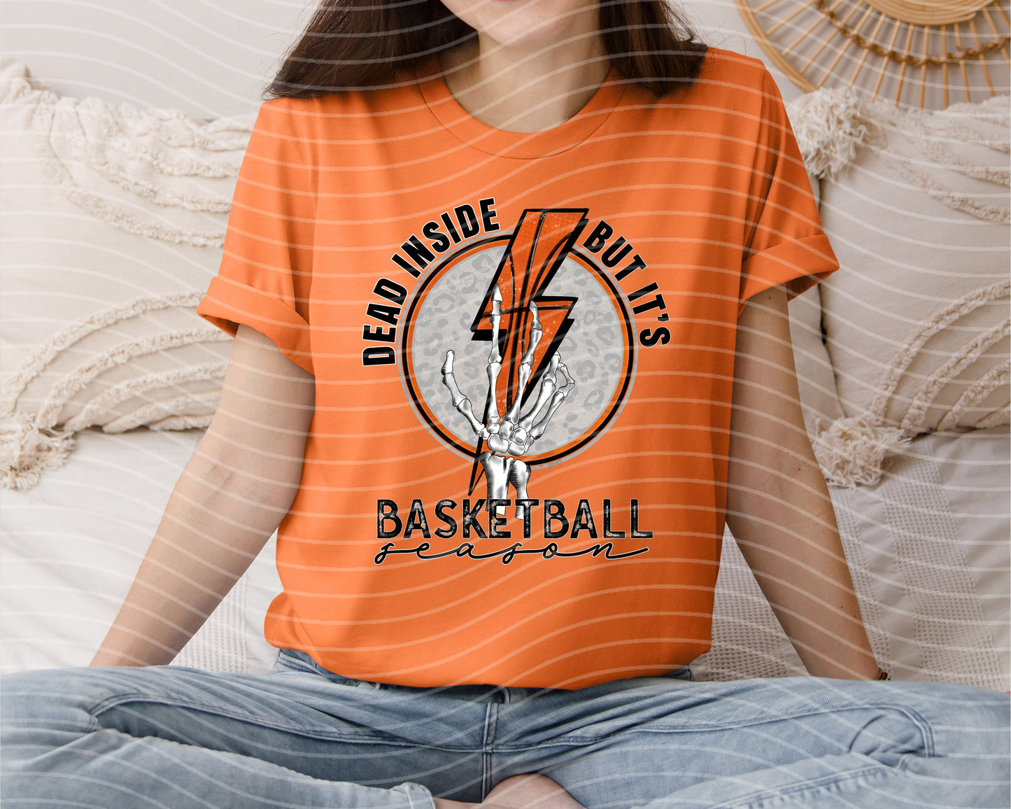 Dead Inside But It's Basketball Season Graphic Tee