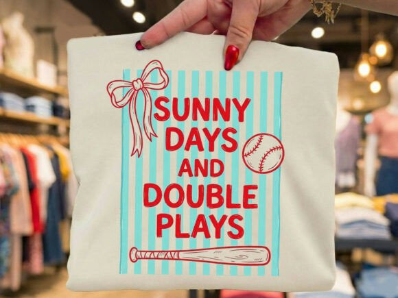 Sunny Days and Double Plays Graphic Tee