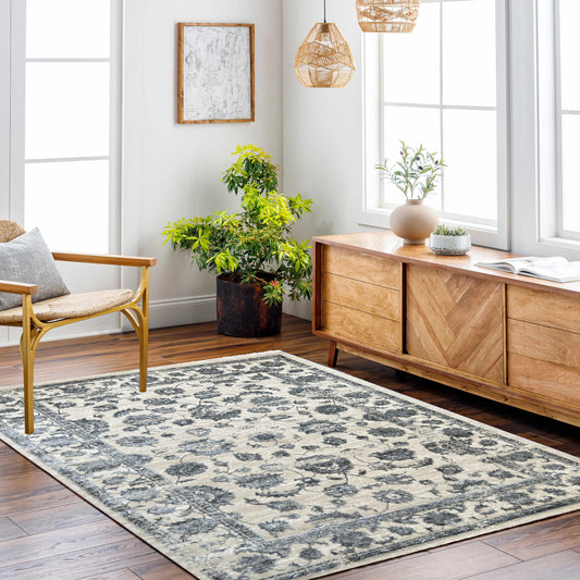 ROY's Home High&Low Area Rugs,Vintage Flower Garden Design, Shiny Effect Colors-0