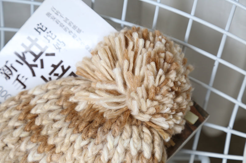 European Yarn Mixed Color Wool Lei Feng Hat