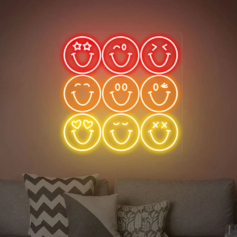 Happy Face Led Neon Sign-2