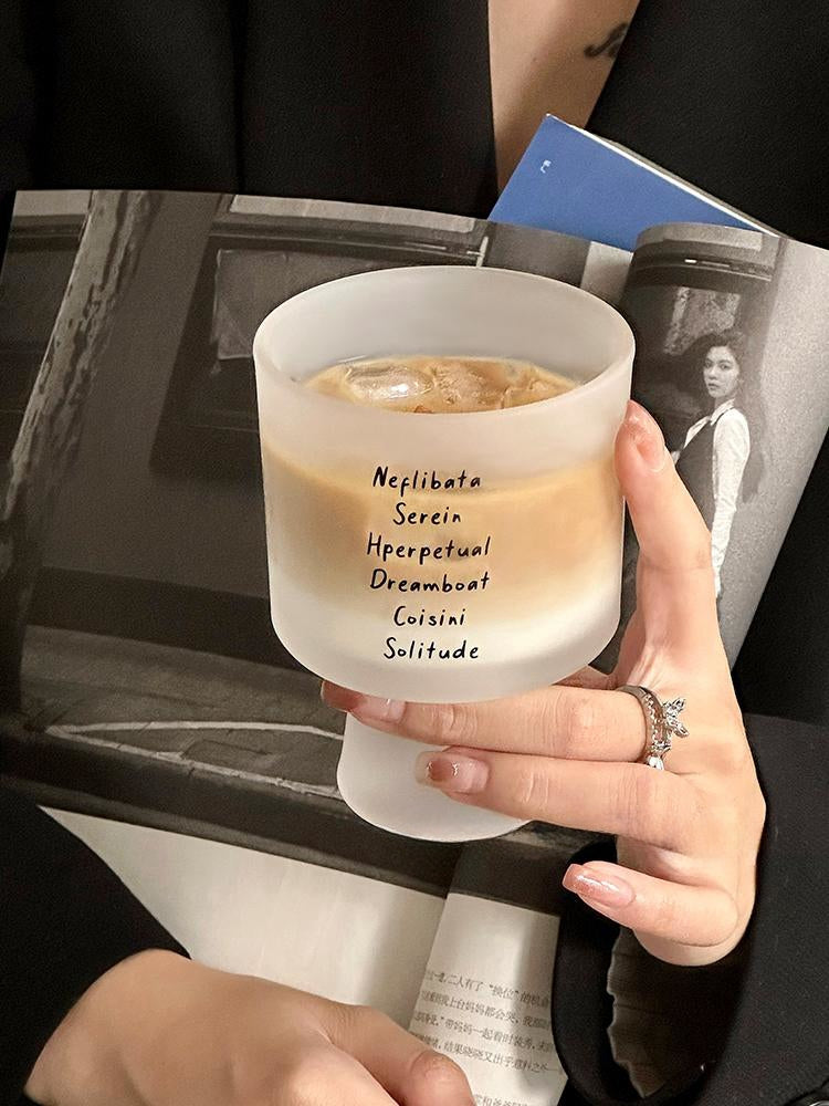 Letters Glass Coffee Cup-3