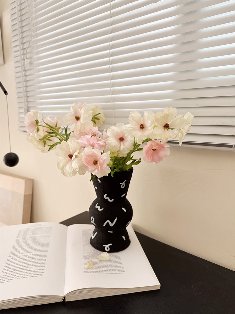 Hand-Painted Rustic Ceramic Vase-3