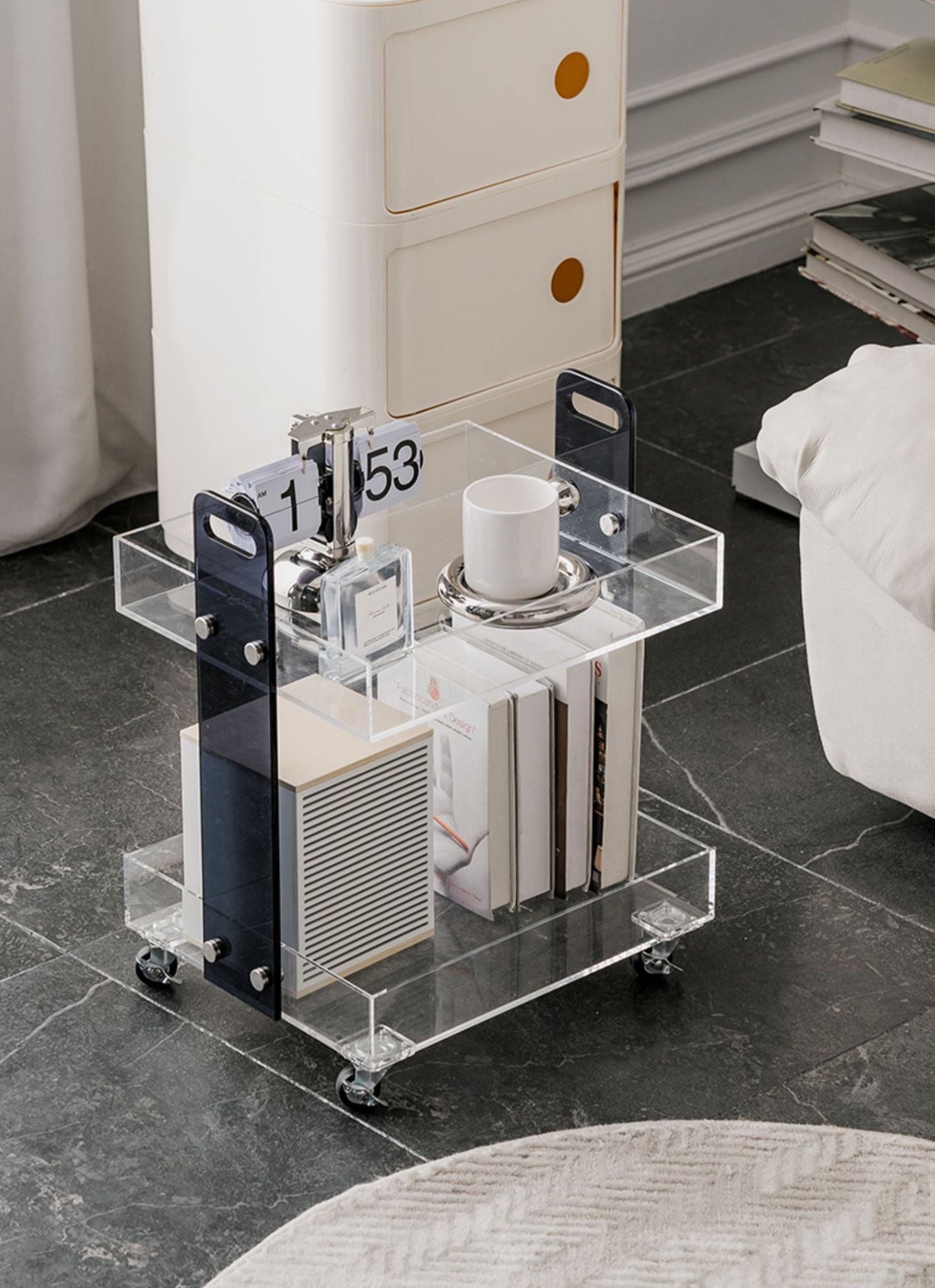 Stylish Acrylic Bar Cart-2