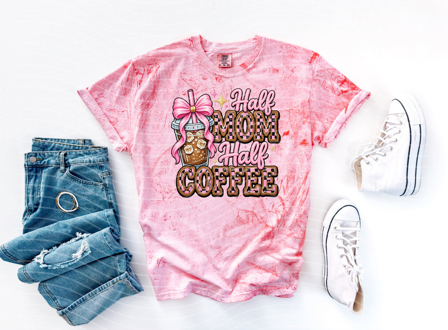 Half Mom Half Coffee Graphic Tee