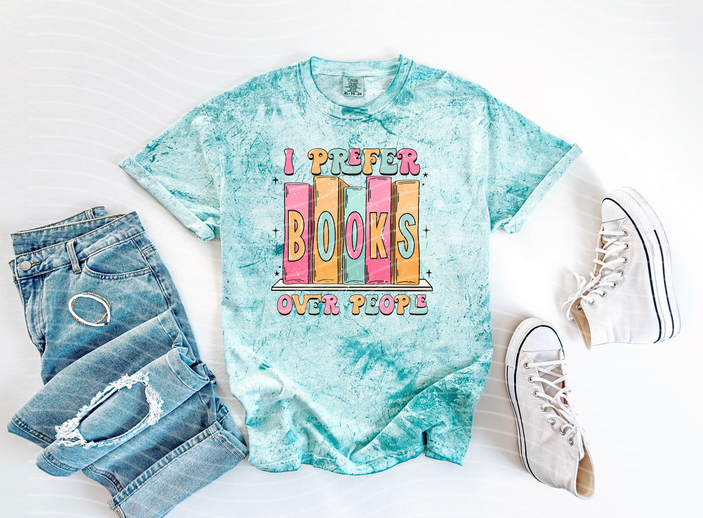 I Prefer Books Over People Graphic Tee