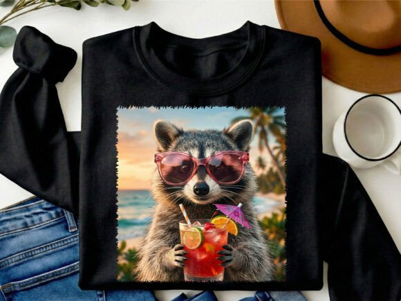 Summer Raccoon Graphic Tee