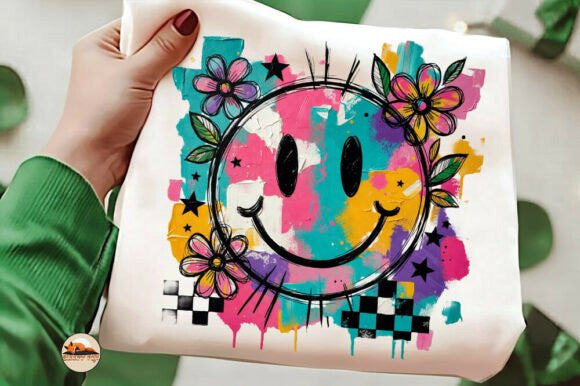 Flower Smiley Graphic Tee