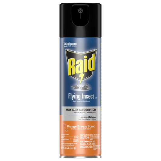 Raid Flying Insect Killer Orange Breeze Scent (11oz)