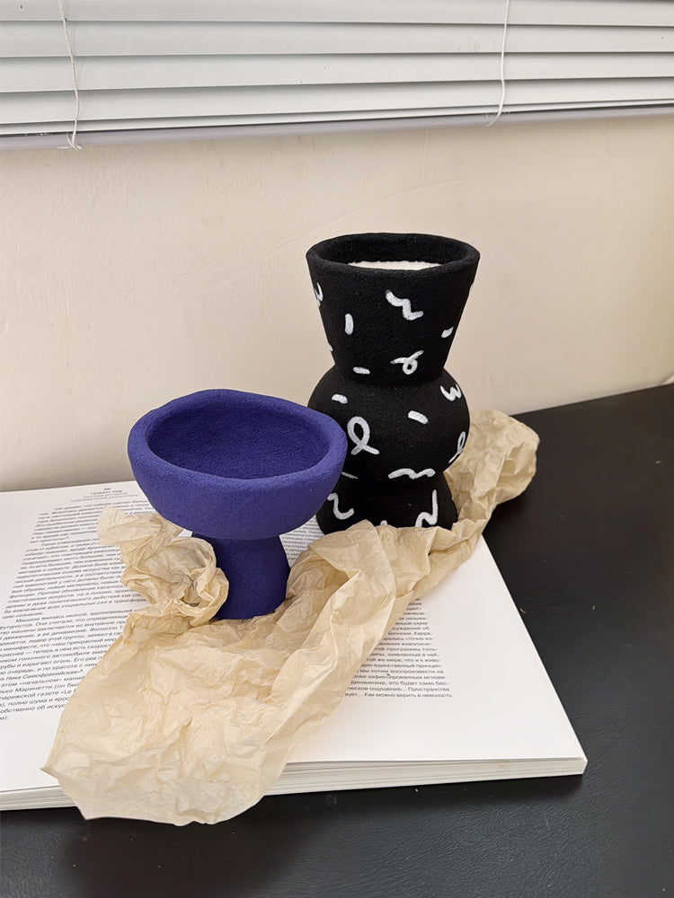 Hand-Painted Rustic Ceramic Vase-4