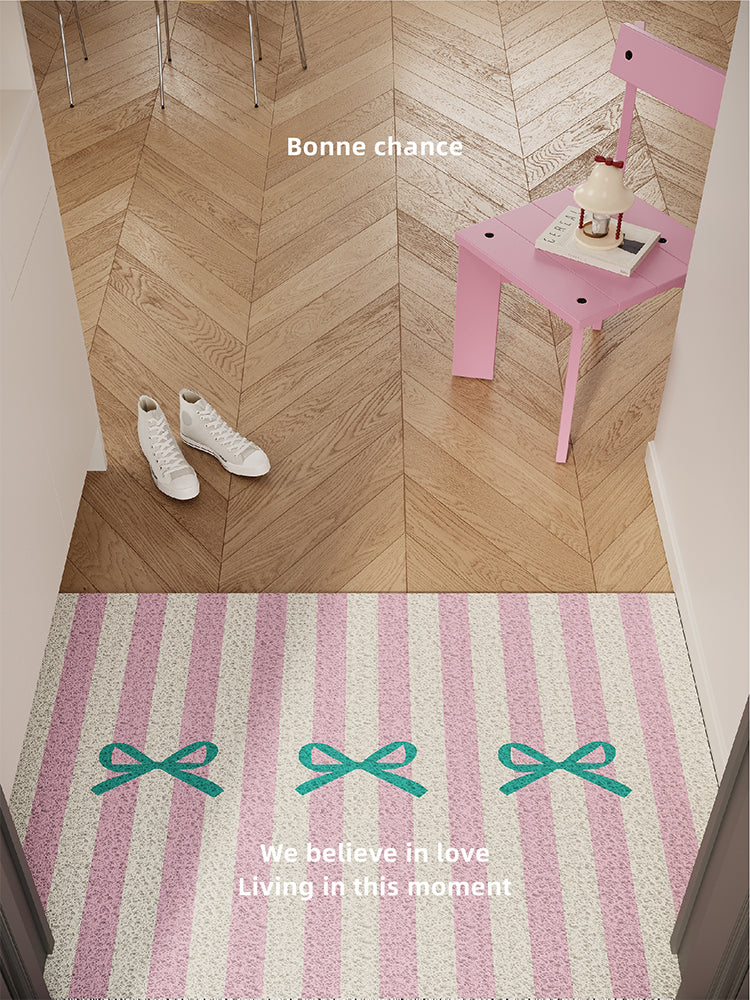 Blue Bow Knot Entryway Doormat-2