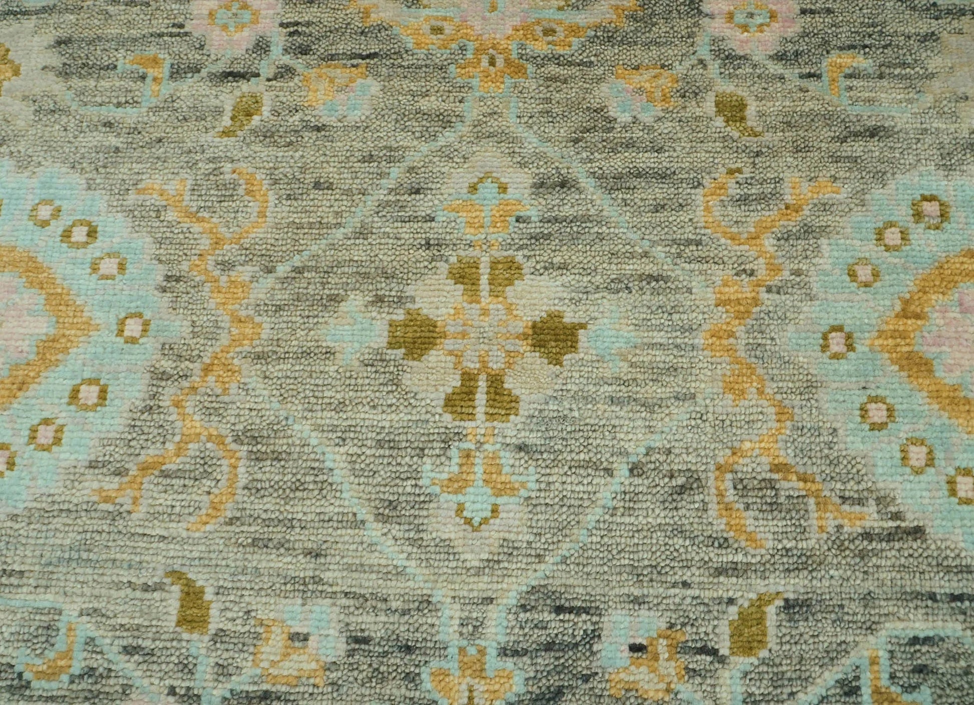 LoomBloom 9x12 Mint Hand Knotted Traditional  Oushak Wool Oriental Area Rug-4
