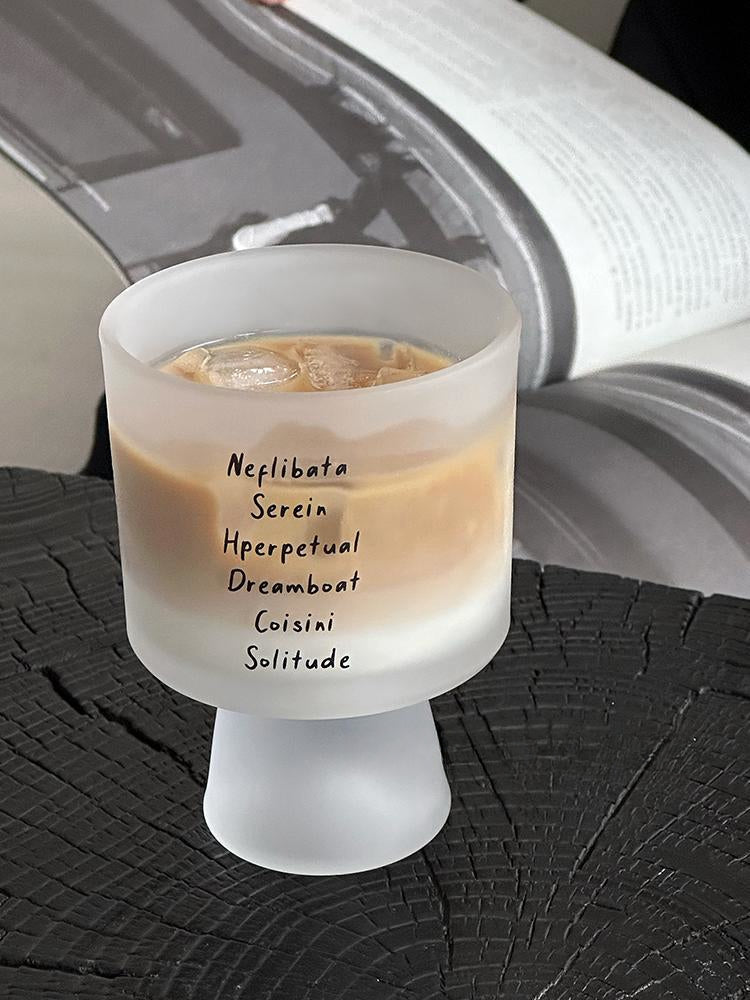 Letters Glass Coffee Cup-4