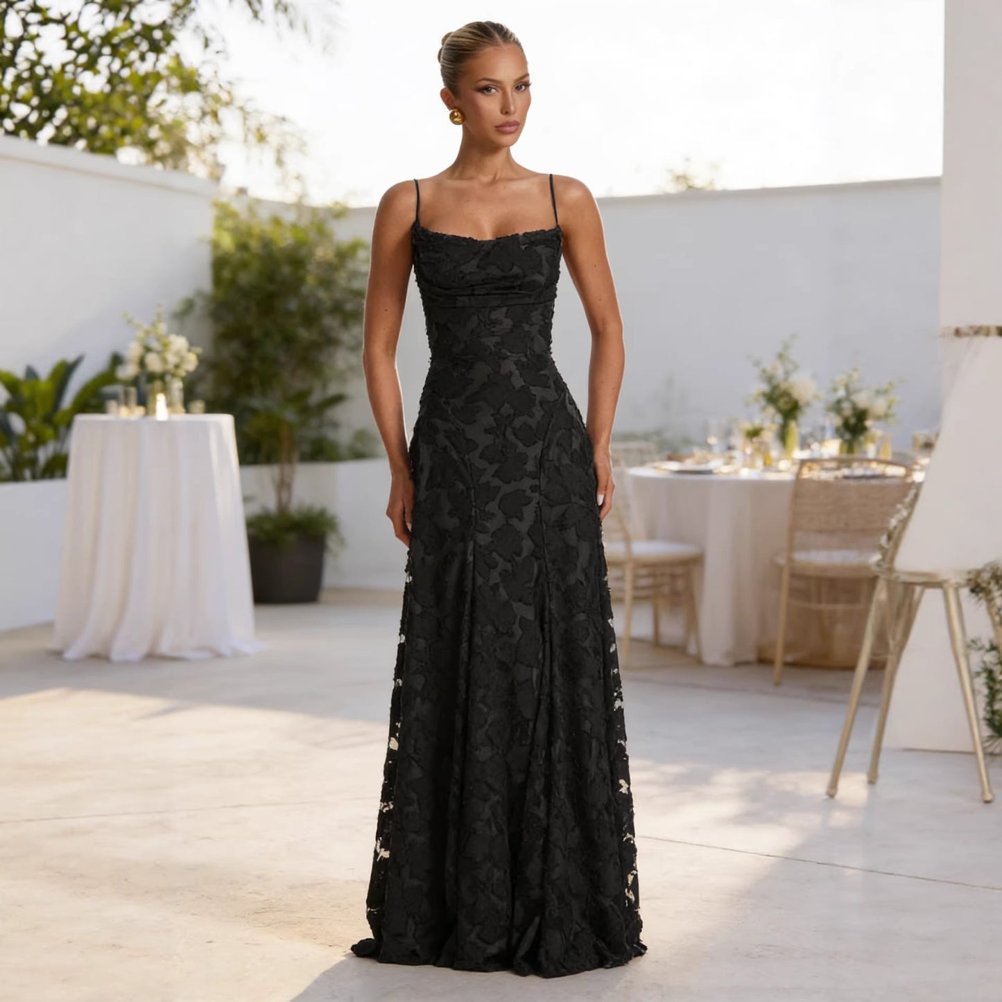 Versatile Spicy Style Wine Red Sexy Strapless Dress