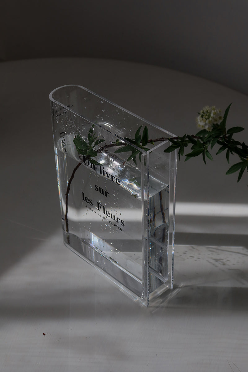 Book Shaped Acrylic Flower Vase-2
