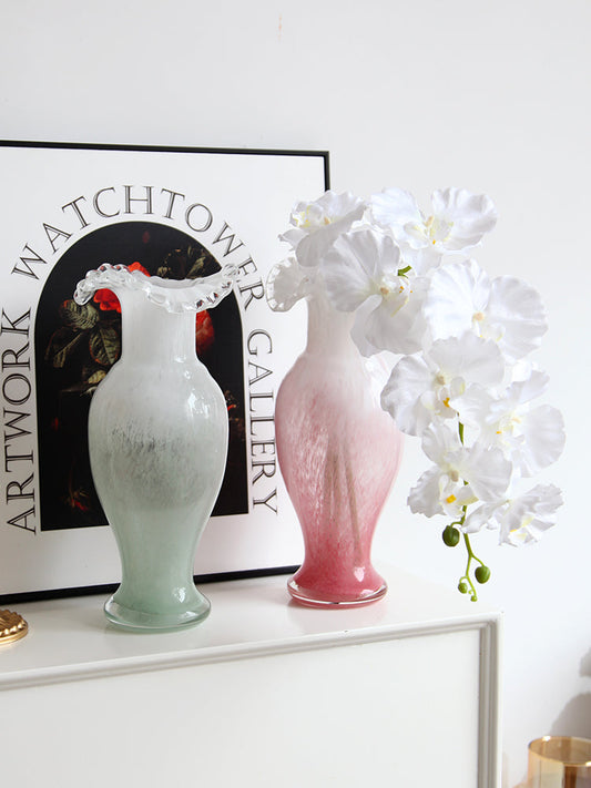 Vintage French Style Glass Vase-0