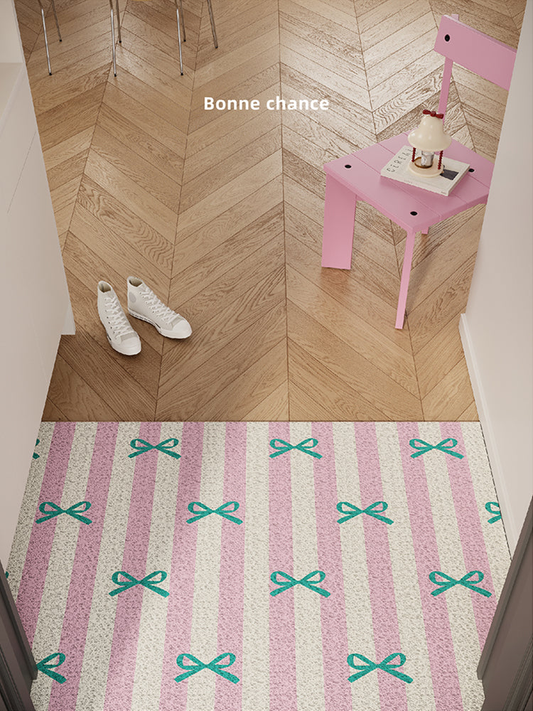 Blue Bow Knot Entryway Doormat-3